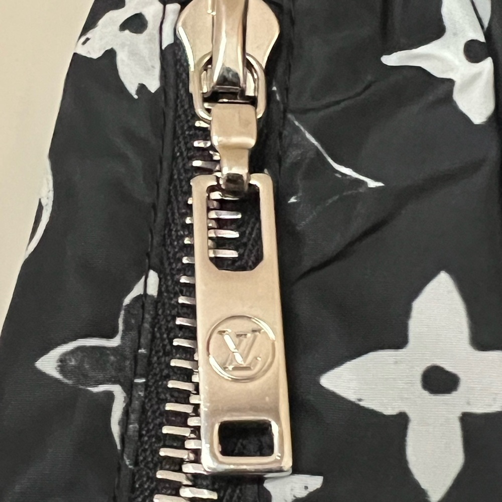 Authentic Louis Vuitton Black and White Stencil Effect Monogram Joggers - Picture 6 of 16